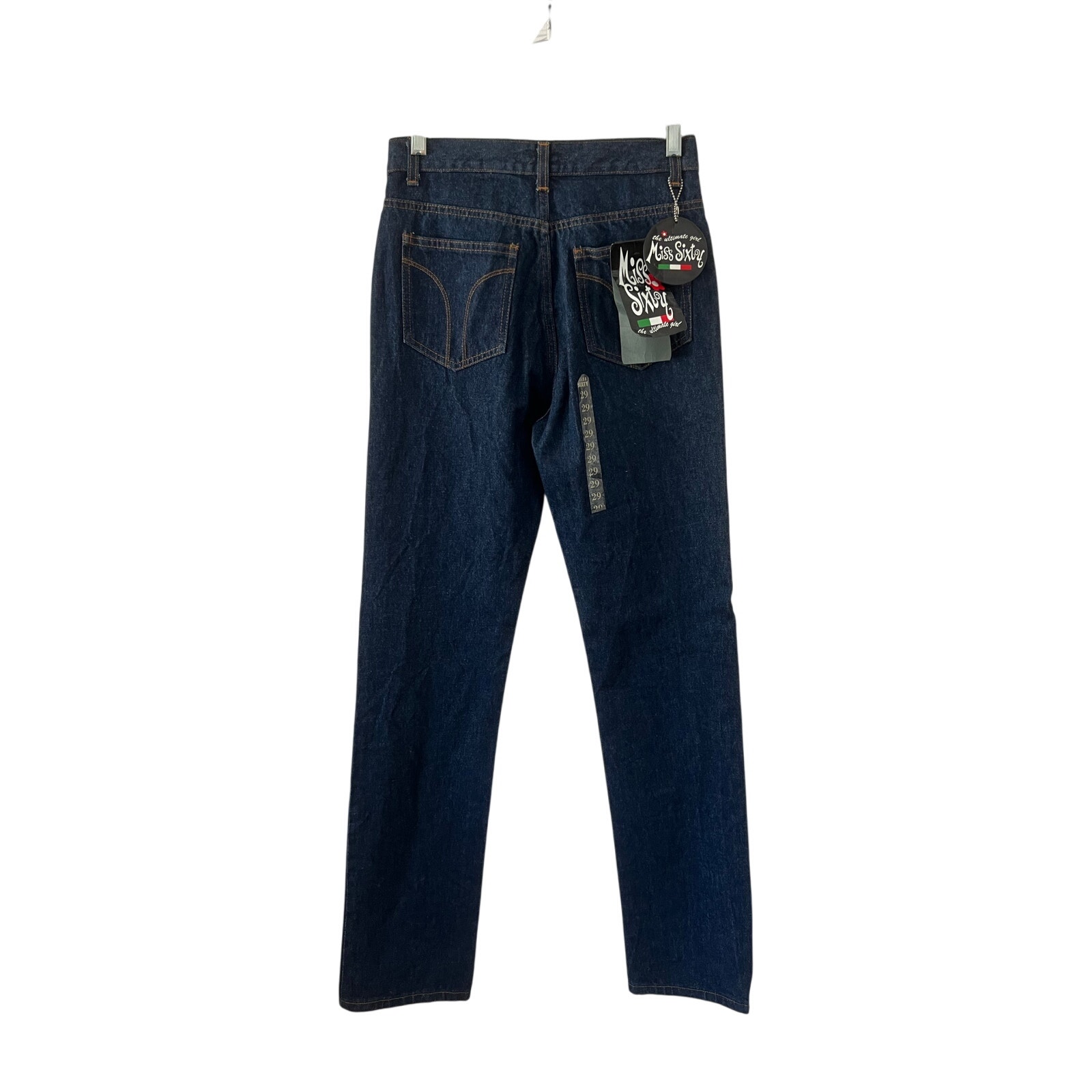 Vintage 90's Miss Sixty Straight Dark Blue High Rise Jeans- Size 26 Nwt — image 2 of 8